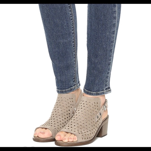 Rag and bone Wyatt heel sandal perforated suede - Picture 1 of 8